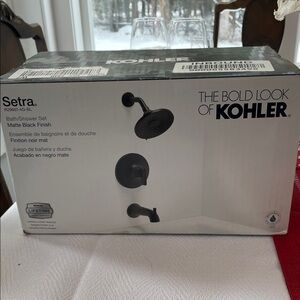 Kohler Setra Matte Black Bath/Shower Set